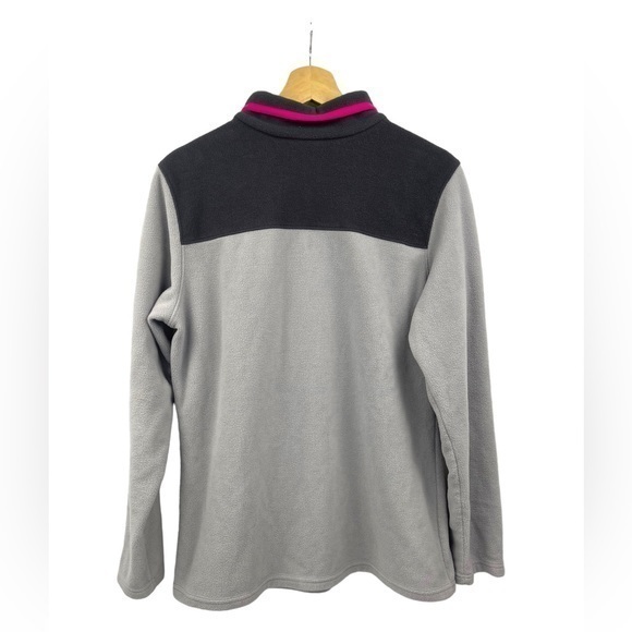 Columbia Long Sleeve 1/4 Zip Fleece Pullover in Gray/Black Size Large‎ Women's - Picture 2 of 4